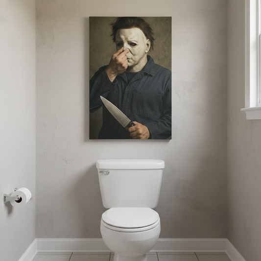 Michael Myers Stink Face Canvas Wrap