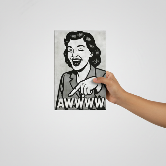 Pop Art lady funny bathroom Canvas Wrap