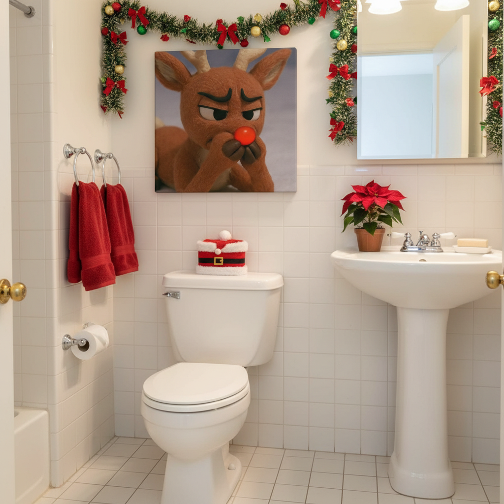 Rudolph stink face Canvas wrap