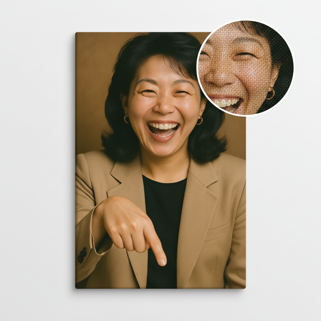 Pointing Lady 1 Canvas Wrap