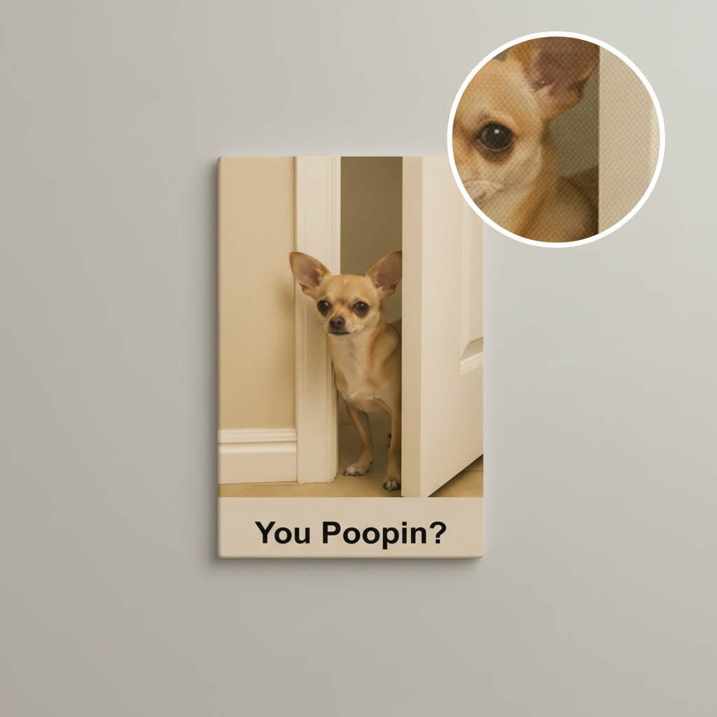 You Poopin? Chihuahua Canvas Wrap