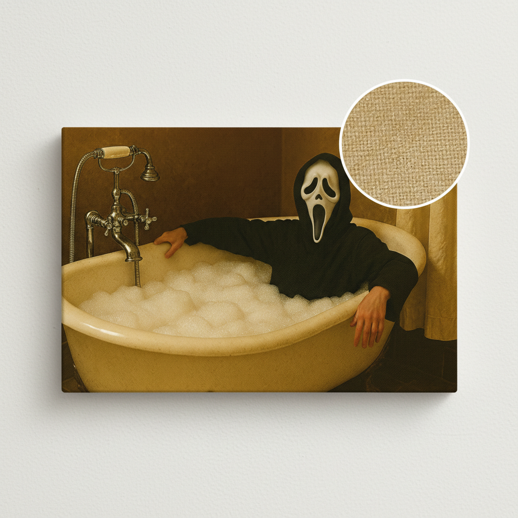 Scream Bathtub Canvas Wrap