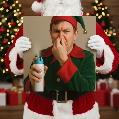 Santa's Helper Stinkface Canvas Wrap