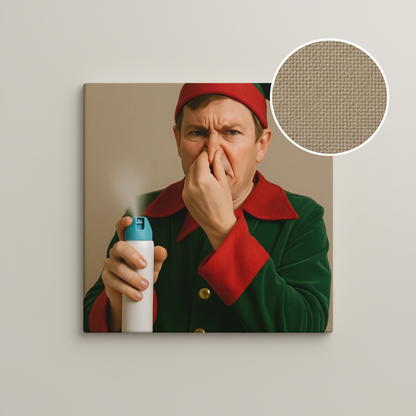 Santa's Helper Stinkface Canvas Wrap