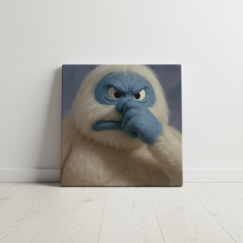 Amodamal Snowman Stink Face Canvas Wrap – Yeti or Not, It Stinks!