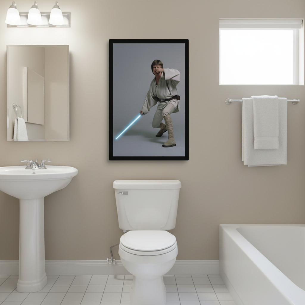Luke Skywalker Stink Face Canvas Wrap