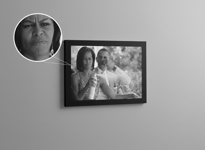 The Obamas Stink Face Canvas Wrap