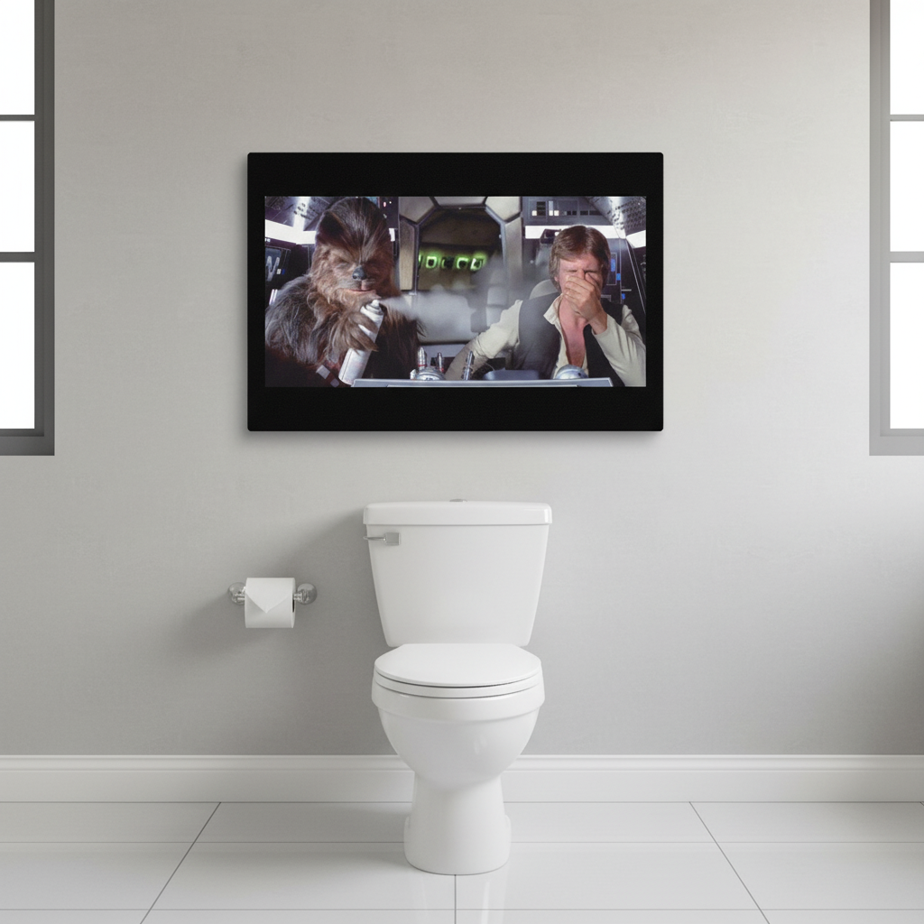 Chewbacca and Hans stink face Canvas wrap