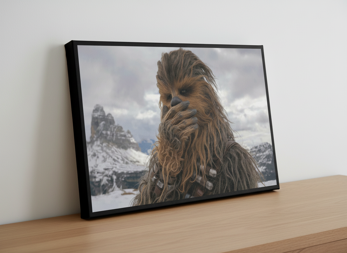 Chewbacca Stink Face Canvas Wrap