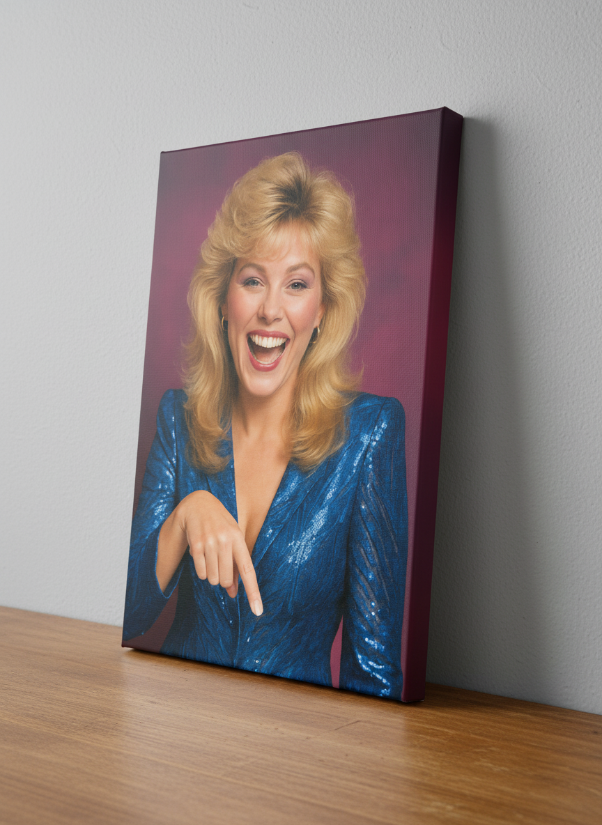 “The 80s Glam Giggle: That’s It?” Canvas Wrap