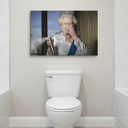 Queen Elizabeth Air Freshener Canvas Wrap