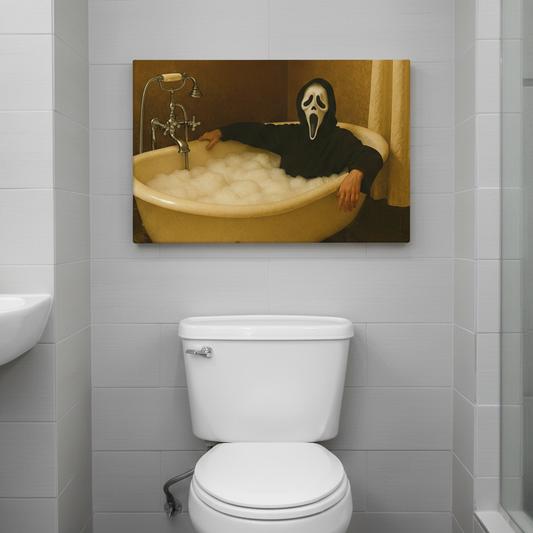 Scream Bathtub Canvas Wrap