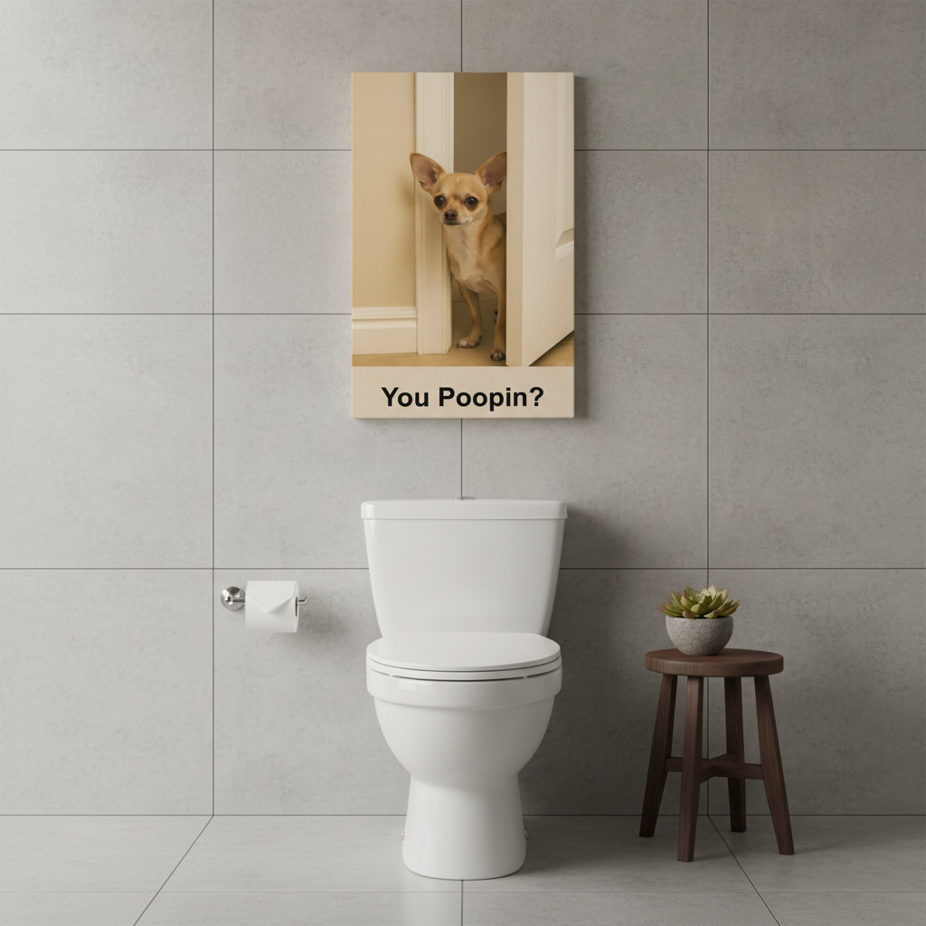 You Poopin? Chihuahua Canvas Wrap
