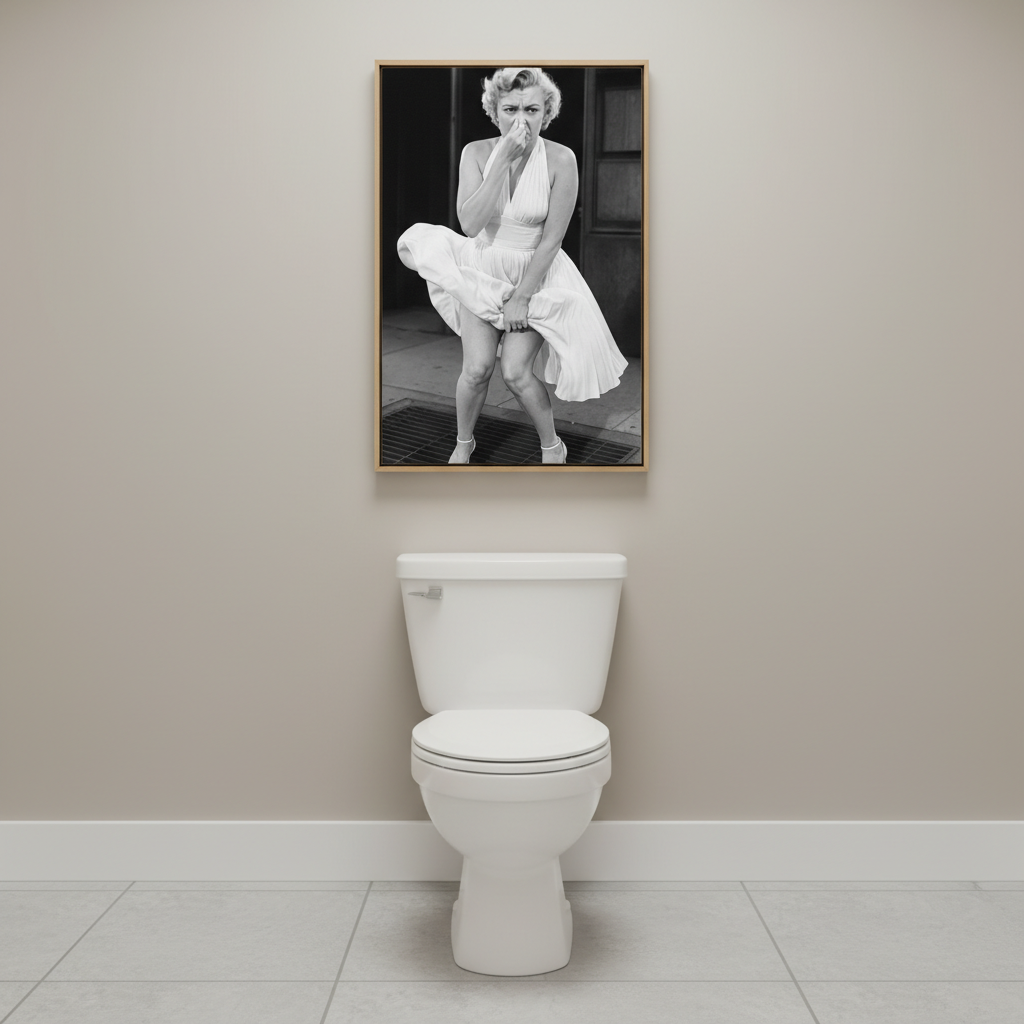 Marylin Monroe Stink Face Canvas Wrap