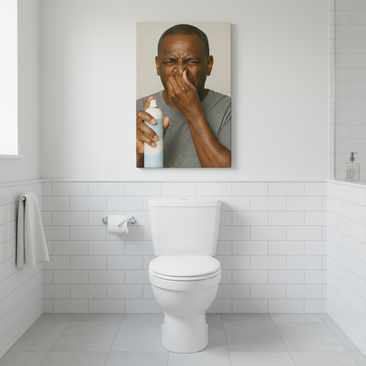 Funny Man Holding with Air Freshener