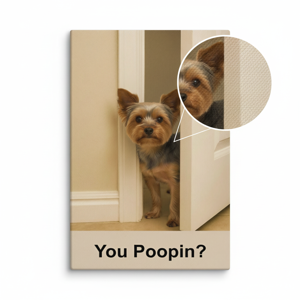You Poopin? Yorkie Canvas Wrap