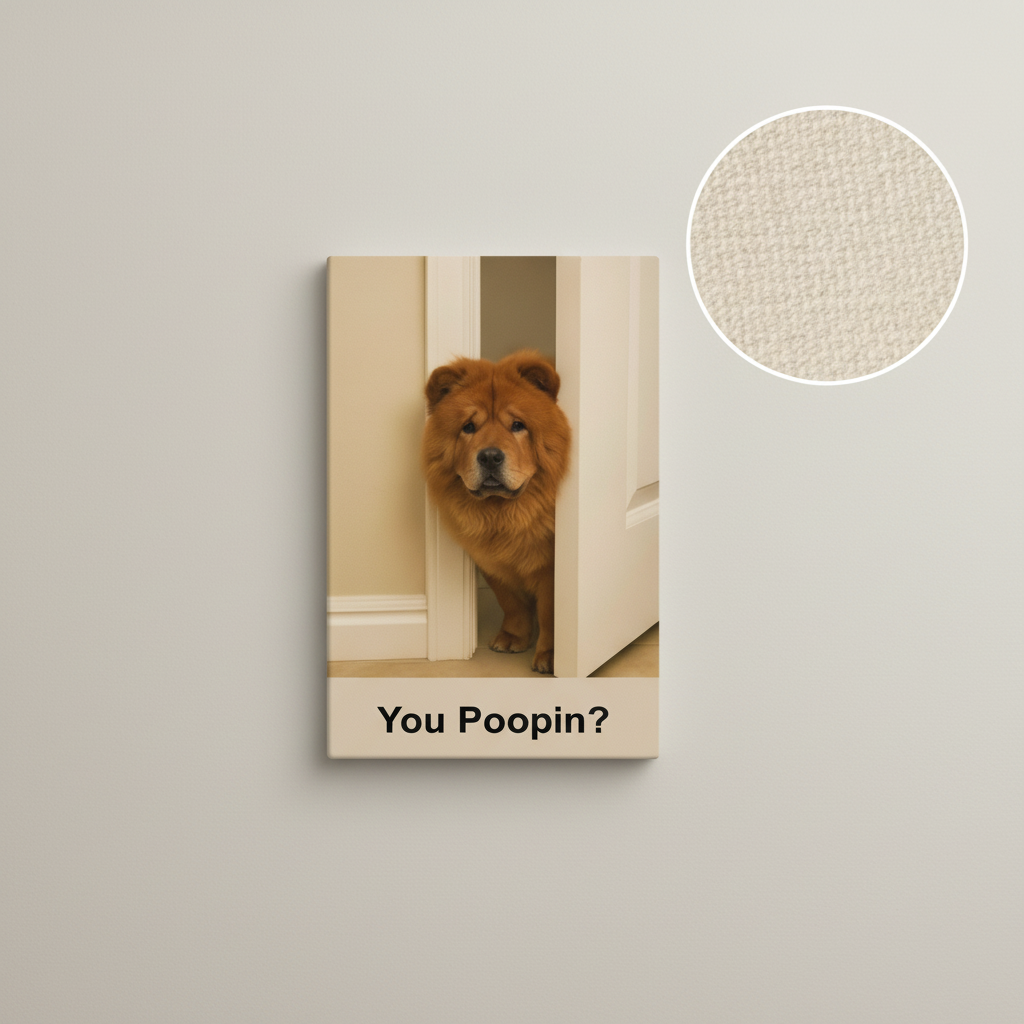 You Poopin? Red Chow Canvas Wrap