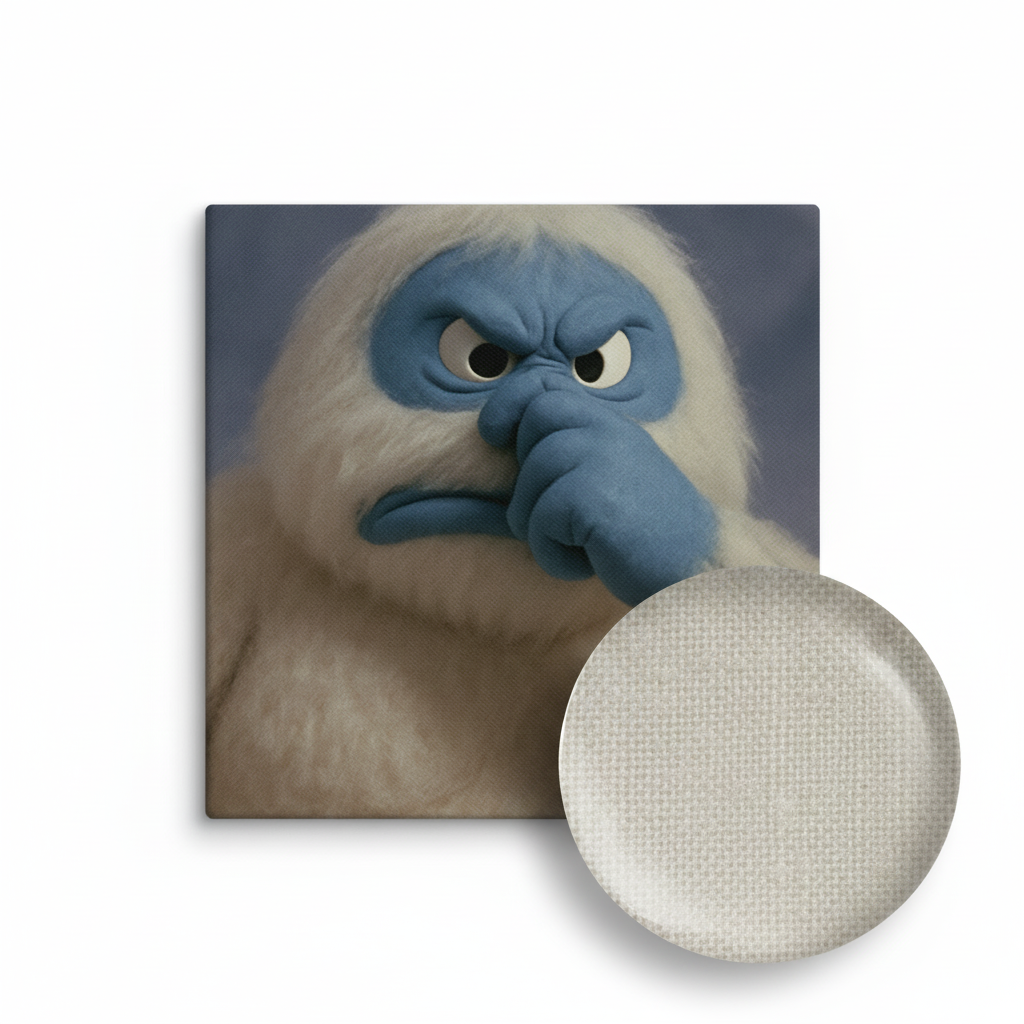 Amodamal Snowman Stink Face Canvas Wrap – Yeti or Not, It Stinks!