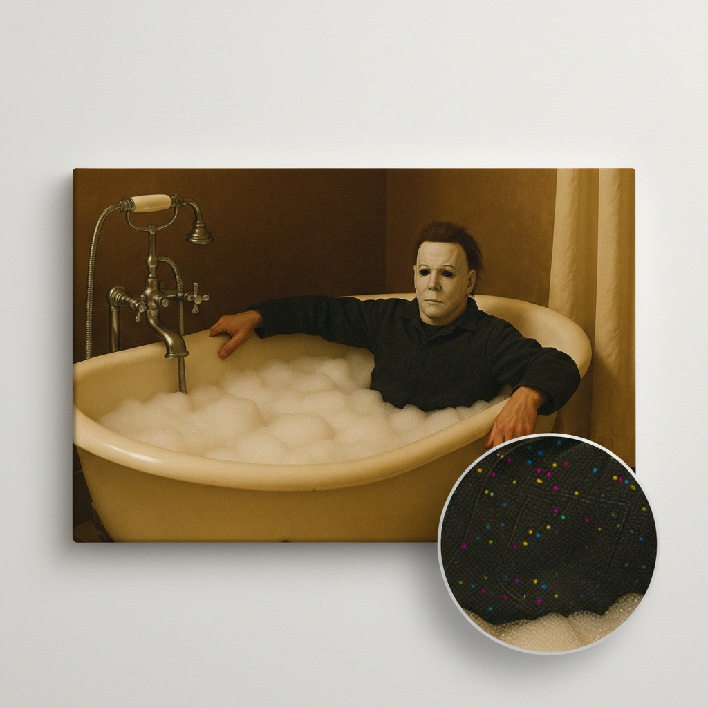 Michael Myers Bubble Bath Canvas Wrap
