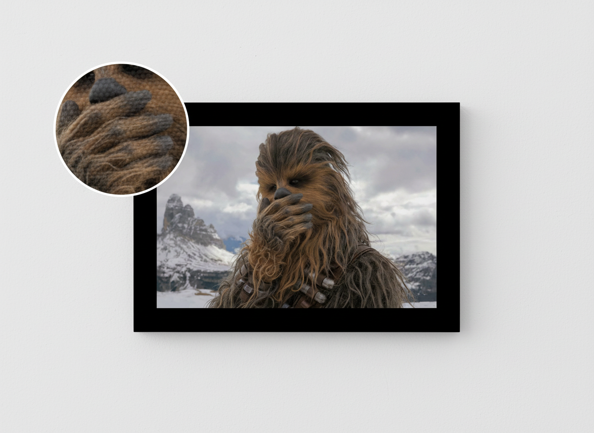 Chewbacca Stink Face Canvas Wrap