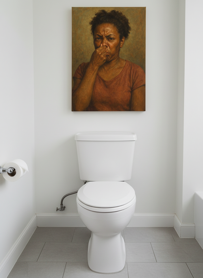 African American Lady Stink Face 3 – Hilarious Bathroom Canvas 3 sizes to choose from