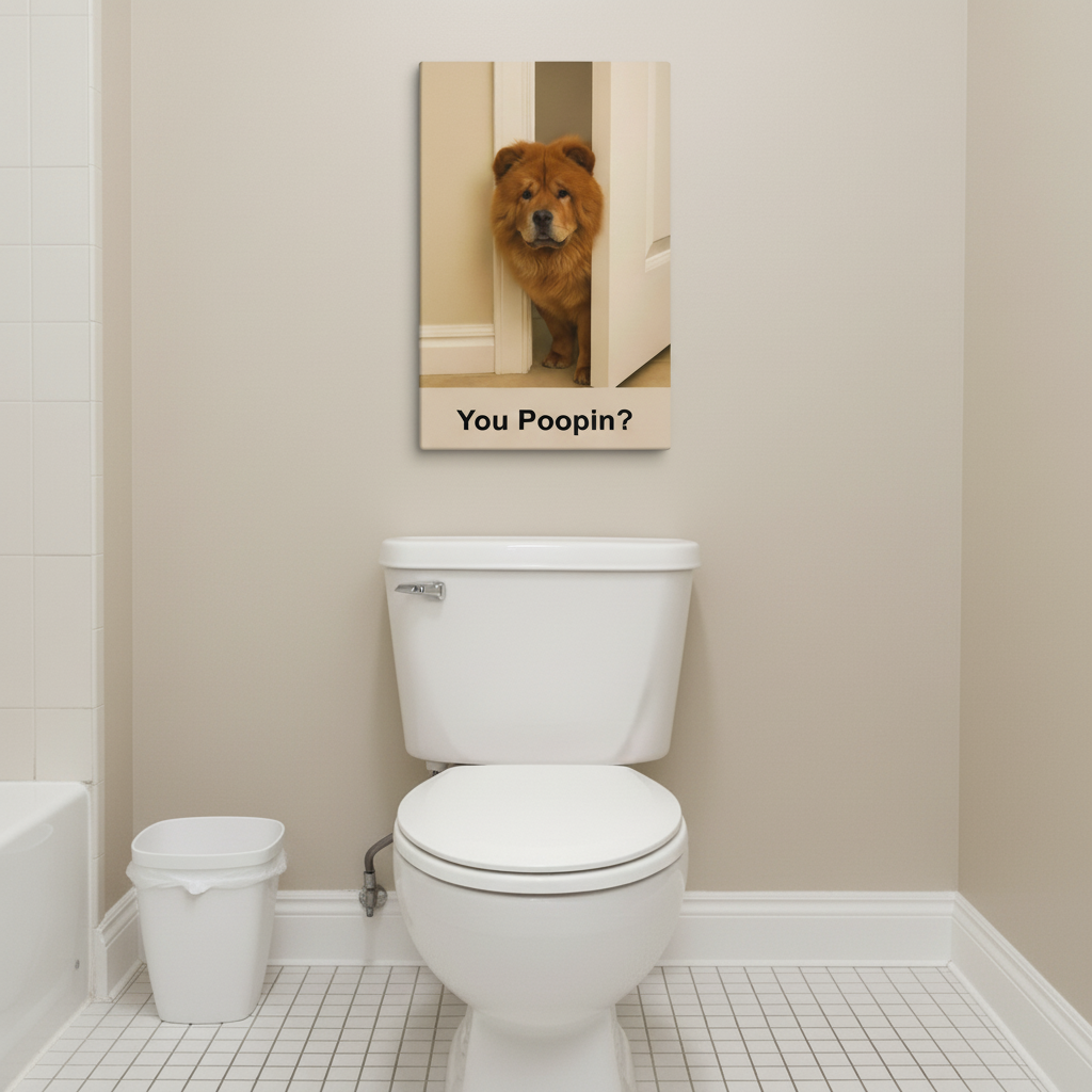 You Poopin? Red Chow Canvas Wrap