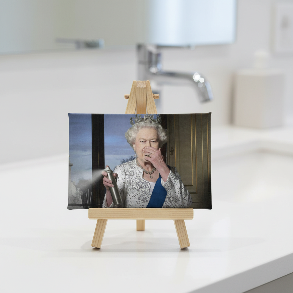 Queen Elizabeth Air Freshener Canvas Wrap