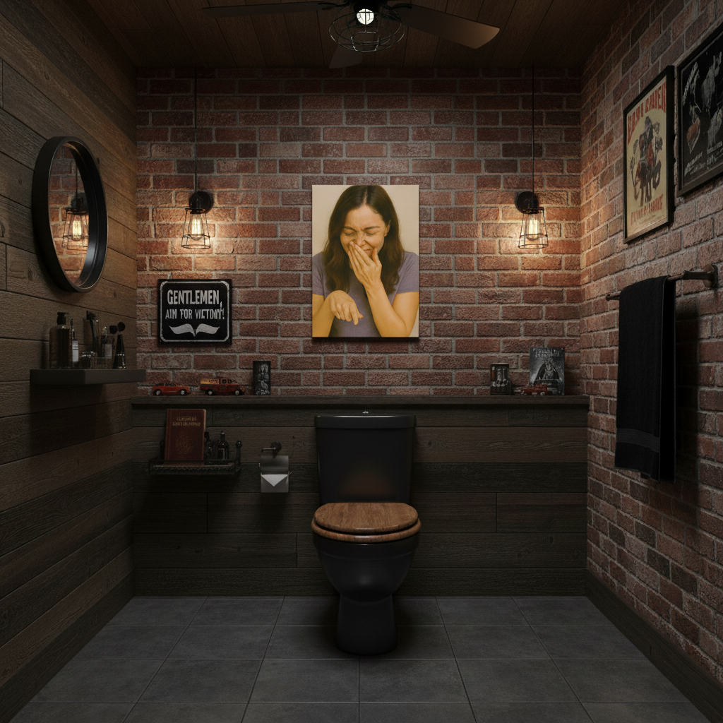 “The Laughing Lady: Size Doesn’t Matter (But Still Funny)” Canvas Wrap