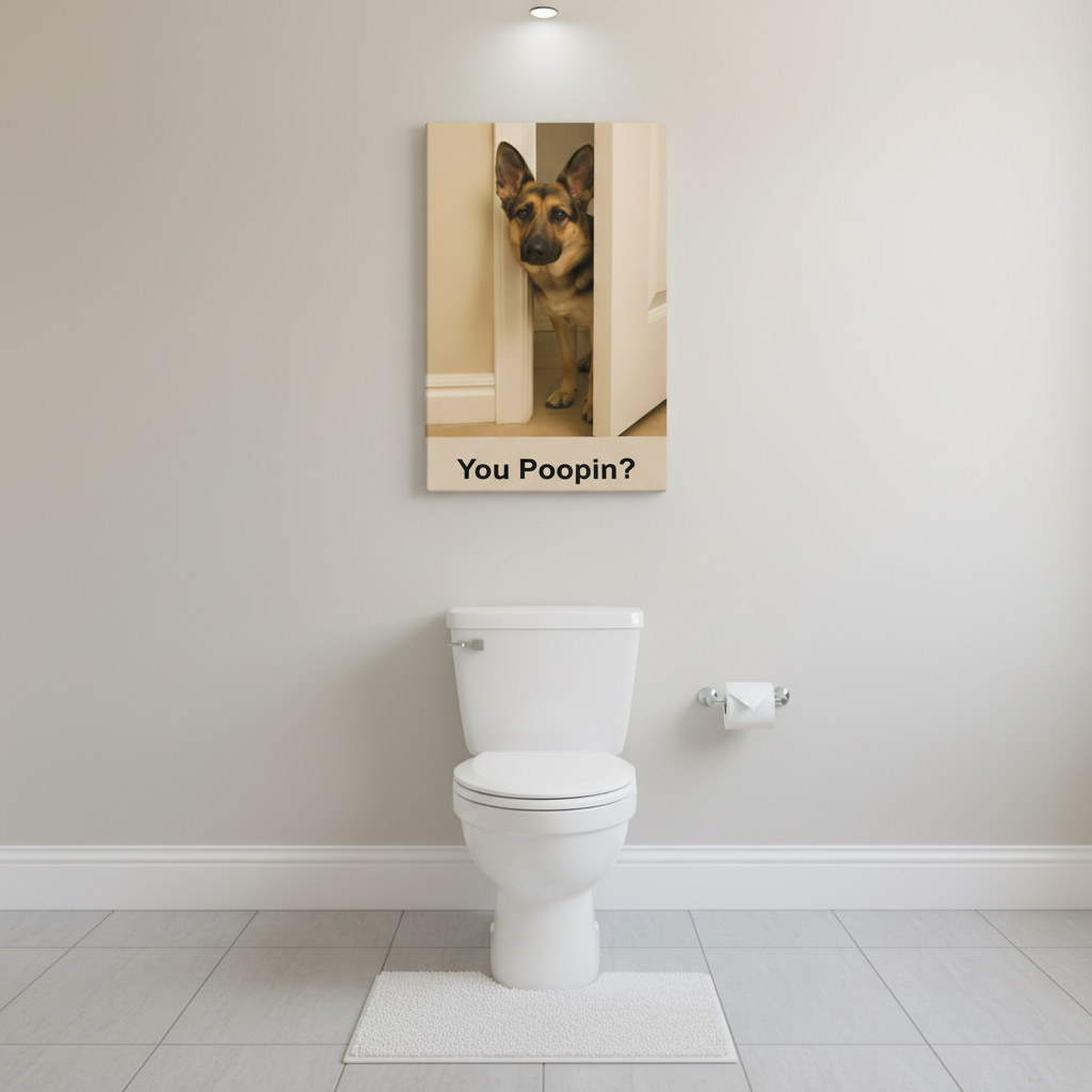 You Poopin? German Shepard Canvas Wrap