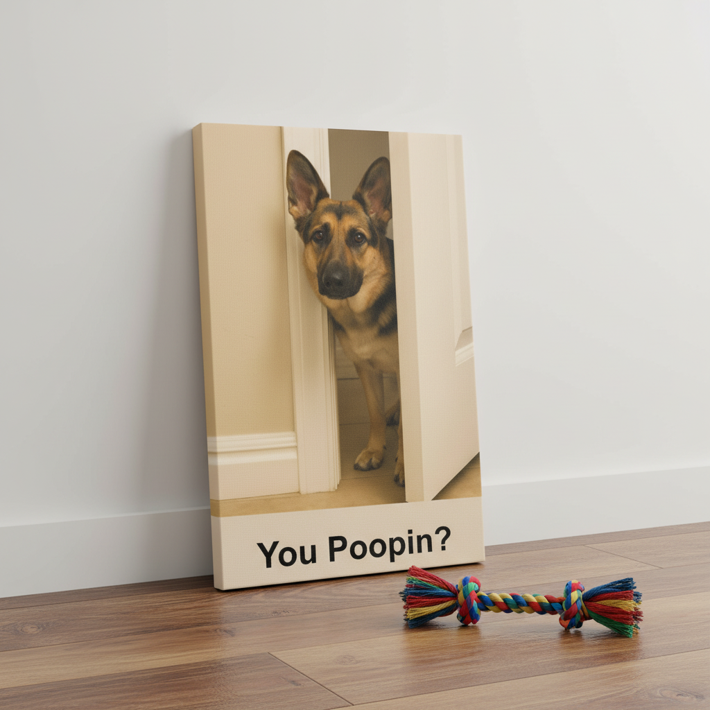 You Poopin? German Shepard Canvas Wrap