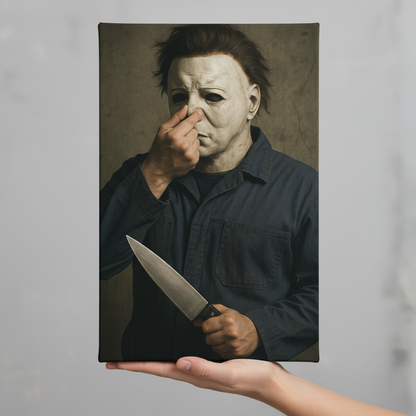 Michael Myers Stink Face Canvas Wrap