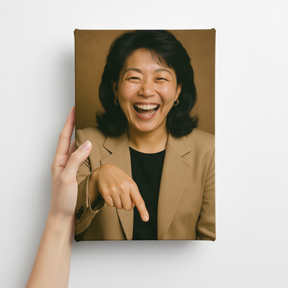 Pointing Lady 1 Canvas Wrap