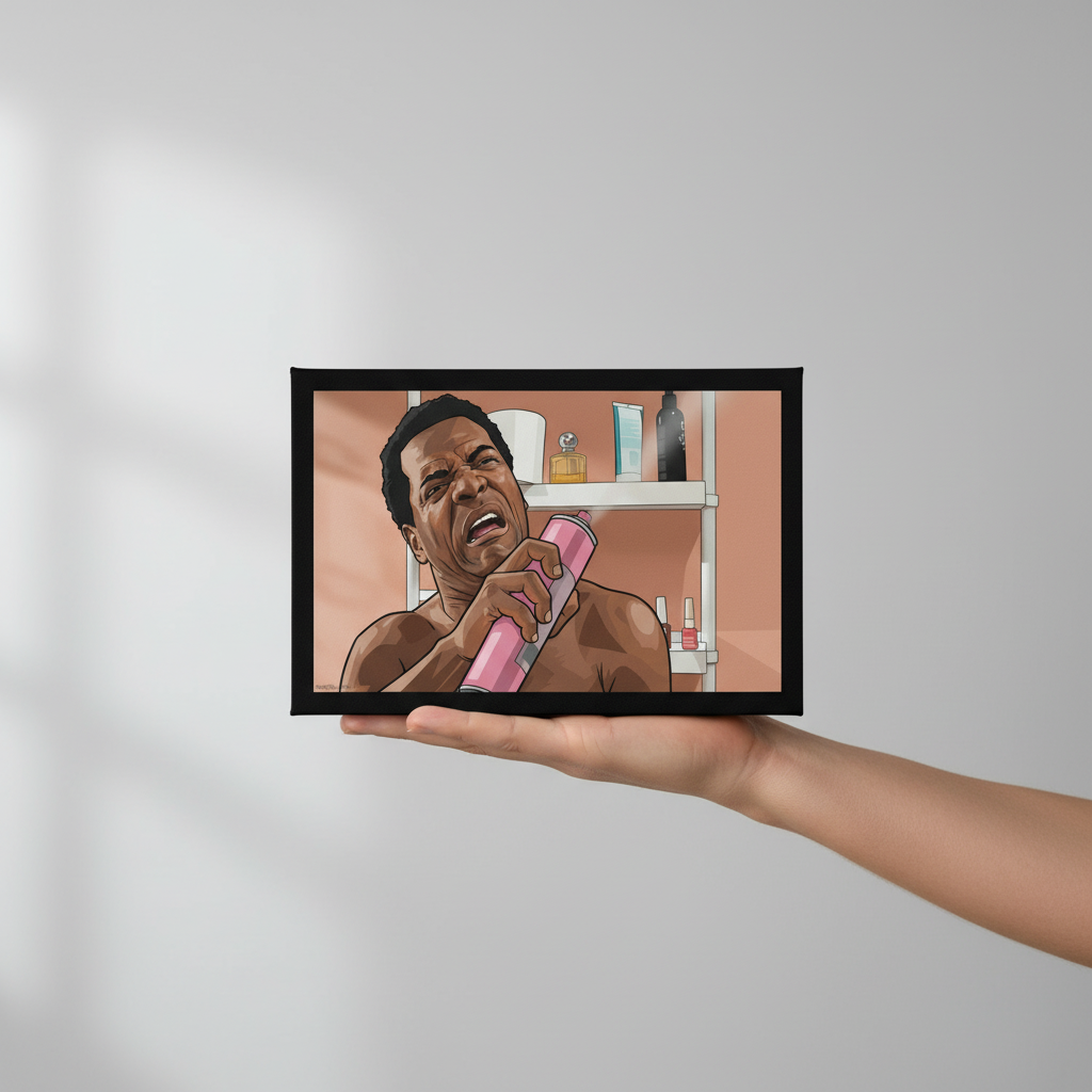 Friday Morning Air Freshener Cartoon Canvas Wrap