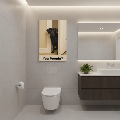You Poopin? Black Lab Canvas Wrap