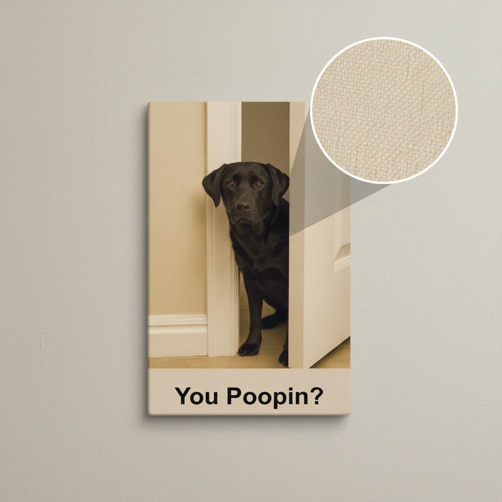 You Poopin? Black Lab Canvas Wrap