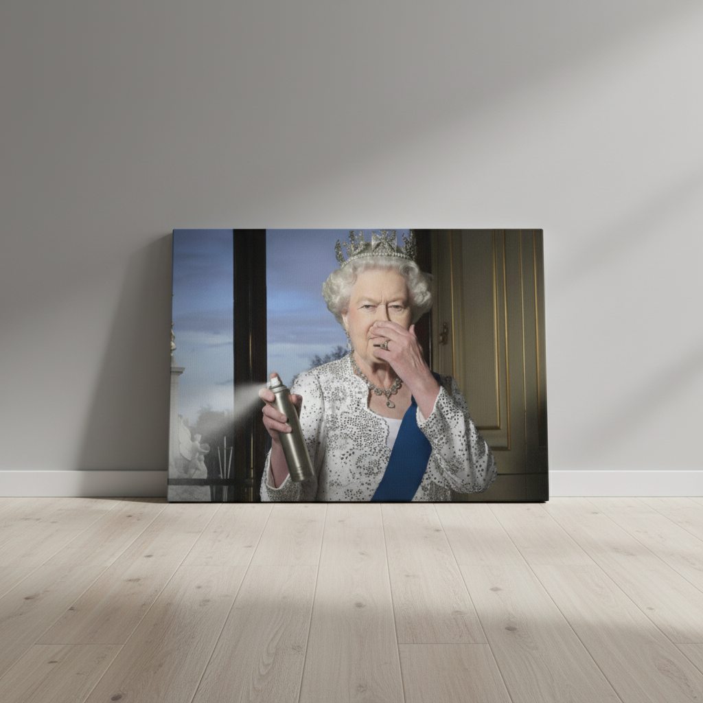 Queen Elizabeth Air Freshener Canvas Wrap
