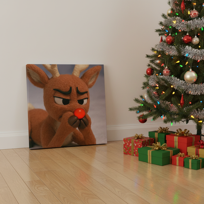 Rudolph stink face Canvas wrap