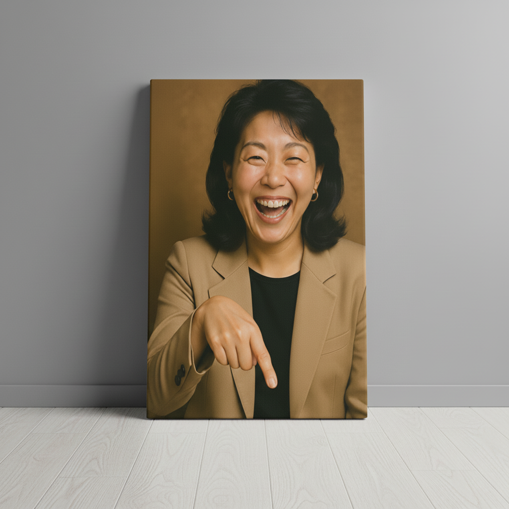 Pointing Lady 1 Canvas Wrap