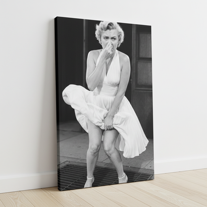 Marylin Monroe Stink Face Canvas Wrap