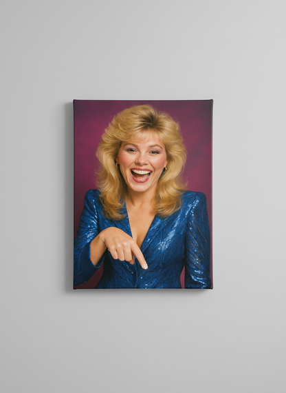 “The 80s Glam Giggle: That’s It?” Canvas Wrap