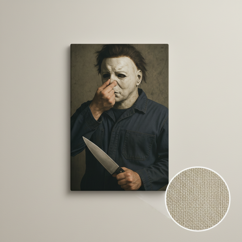 Michael Myers Stink Face Canvas Wrap