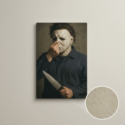 Michael Myers Stink Face Canvas Wrap