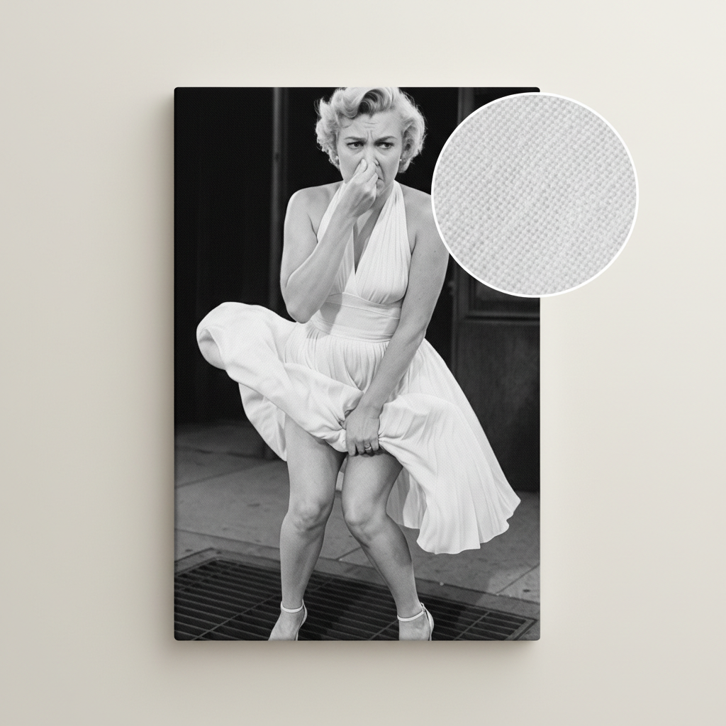 Marylin Monroe Stink Face Canvas Wrap