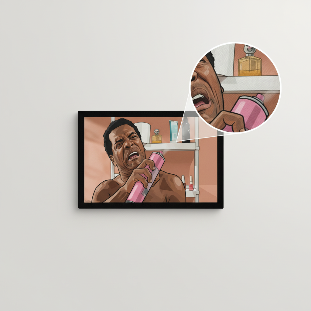 Friday Morning Air Freshener Cartoon Canvas Wrap