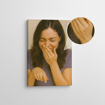 “The Laughing Lady: Size Doesn’t Matter (But Still Funny)” Canvas Wrap