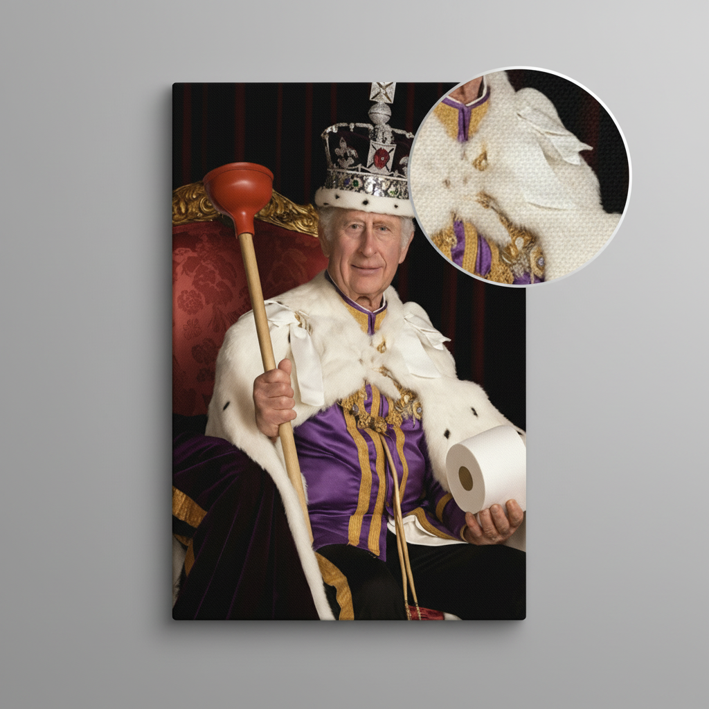 King Charles Offerings Canvas Wrap