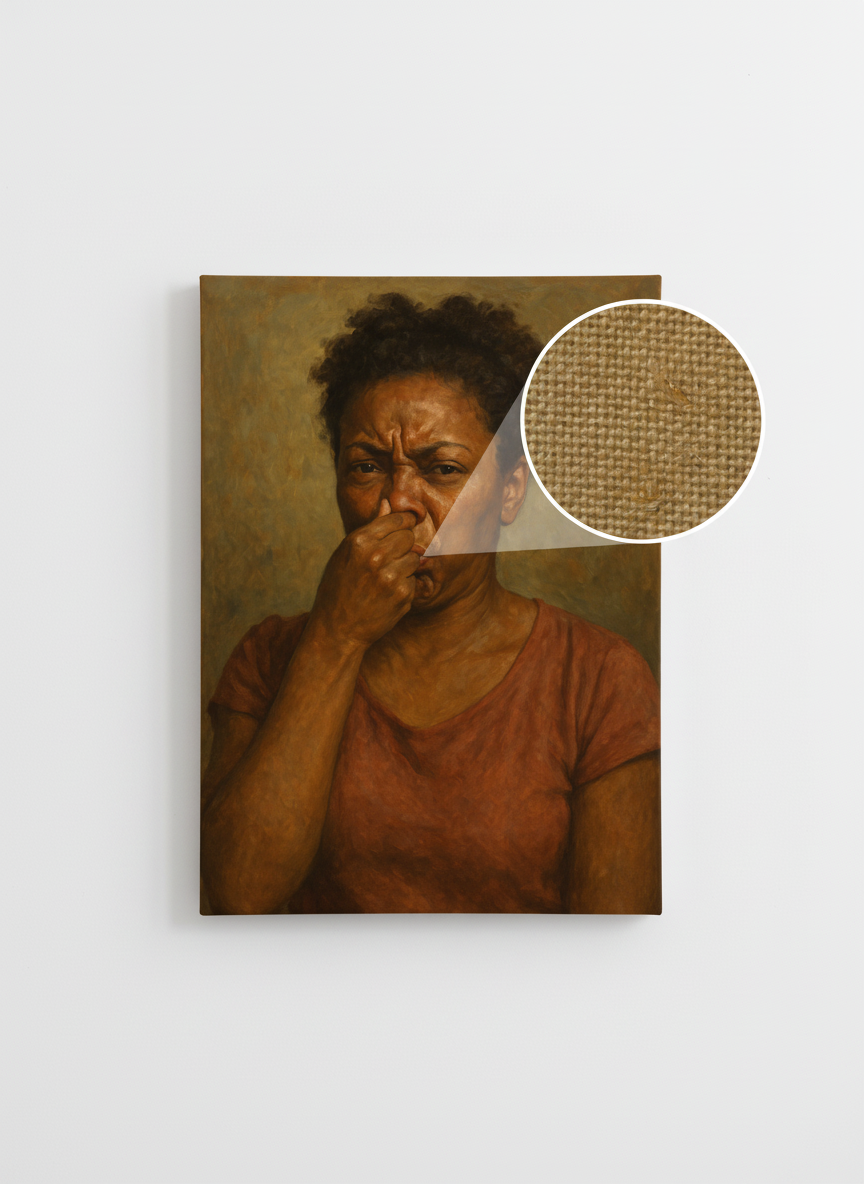 African American Lady Stink Face 3 – Hilarious Bathroom Canvas 3 sizes to choose from
