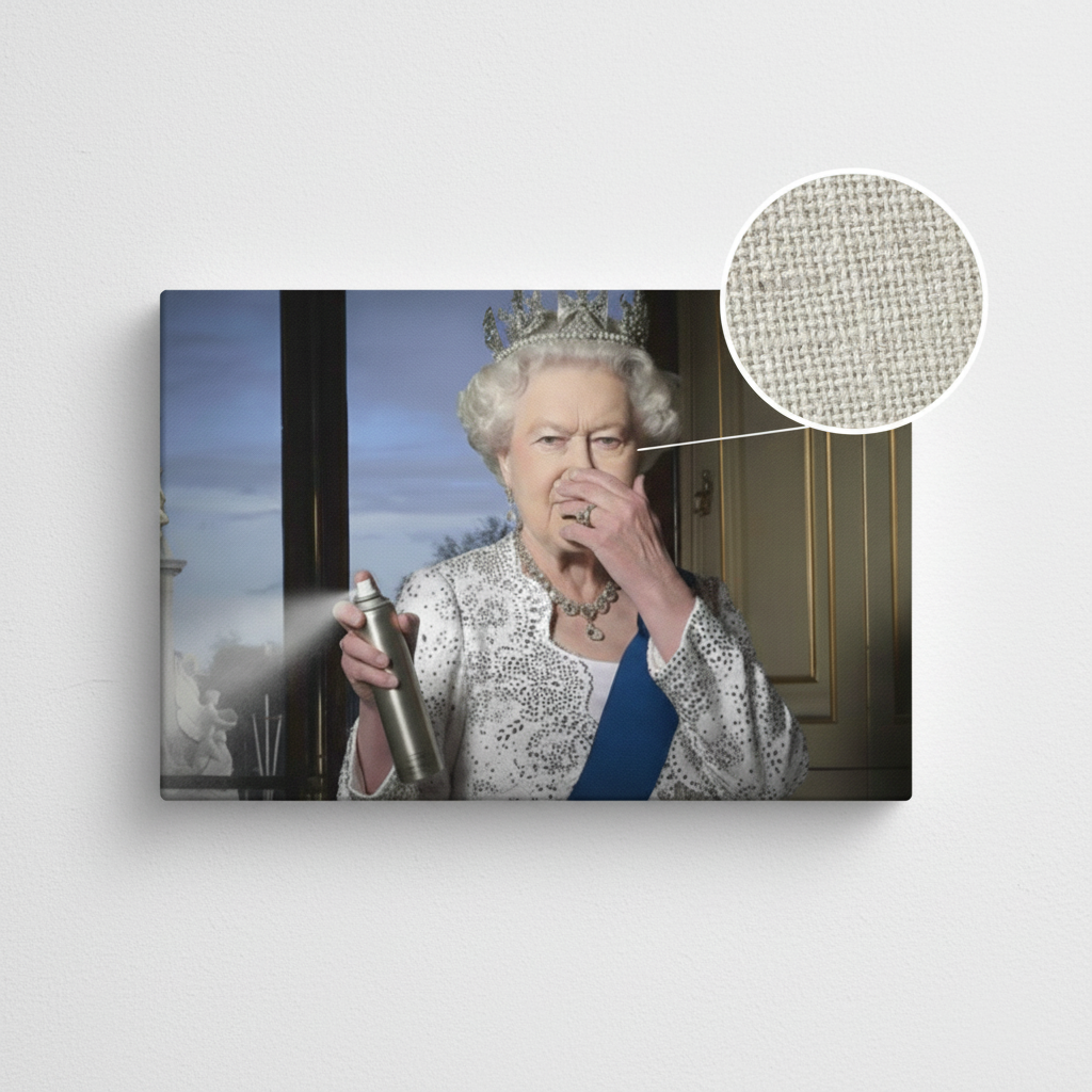 Queen Elizabeth Air Freshener Canvas Wrap